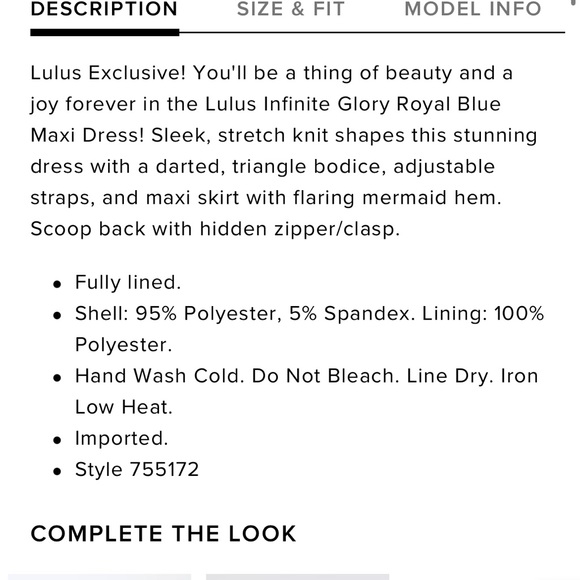 Lulu’s XS ROYAL BLUE BRIDESMAID/FORMAL DRESS - never worn - Picture 7 of 7